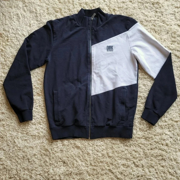 DIRK BIKKEMBERGS Black & White Zip  Up Sweater - Picture 2 of 11